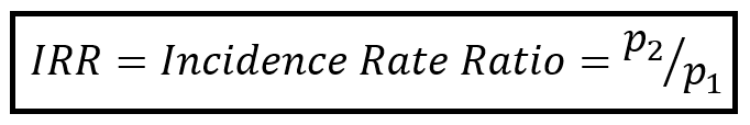 Formula for Incidence Rate Ratio