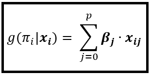 The general form of the Generalized Linear Model in concise format 