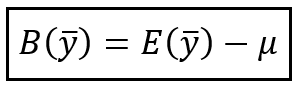 The bias of the estimator for the population mean (Image by Author)
